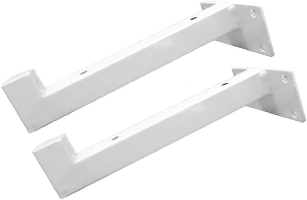 Wandplank Steunen - Draagsteunen - Opbergen - Zwaar Belastbaar - 20 cm - Wit