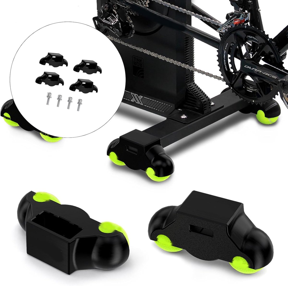 Fiets Rocker Stand - Indoor Trainer Basis Fietsstabilisator - Stabiel Fietsen - Schokabsorberend Ontwerp - Meerdere Maten - Zwart