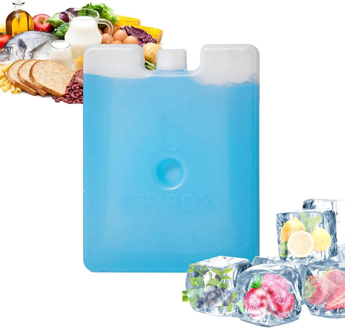 Koelblokken - IJsblokken Vriespakketten - Koelbox Koelen - Herbruikbare Draagbare - 250 ml - Wit