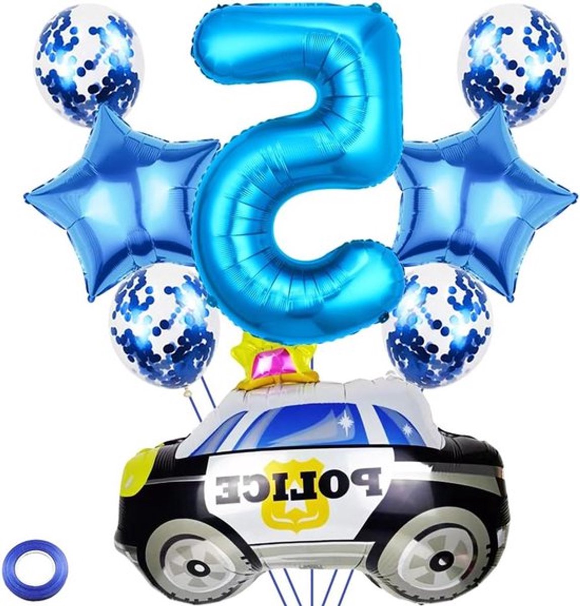 Allecto Plus - Politie Auto - 5 Jaar Politie Verjaardag Ballonnen