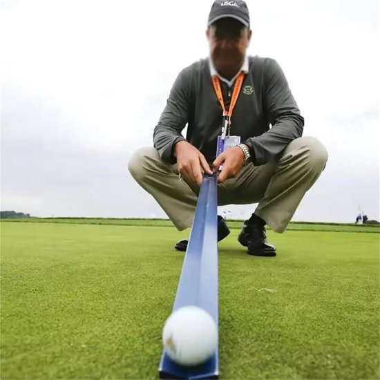 Golf Green Snelheidsmeter - Putting Tester Stimpmeter - Golf Greens Meten - Nauwkeurige Bal Rol Meting - 91.4 cm - Zilverwit van GOLF — afbeelding 2
