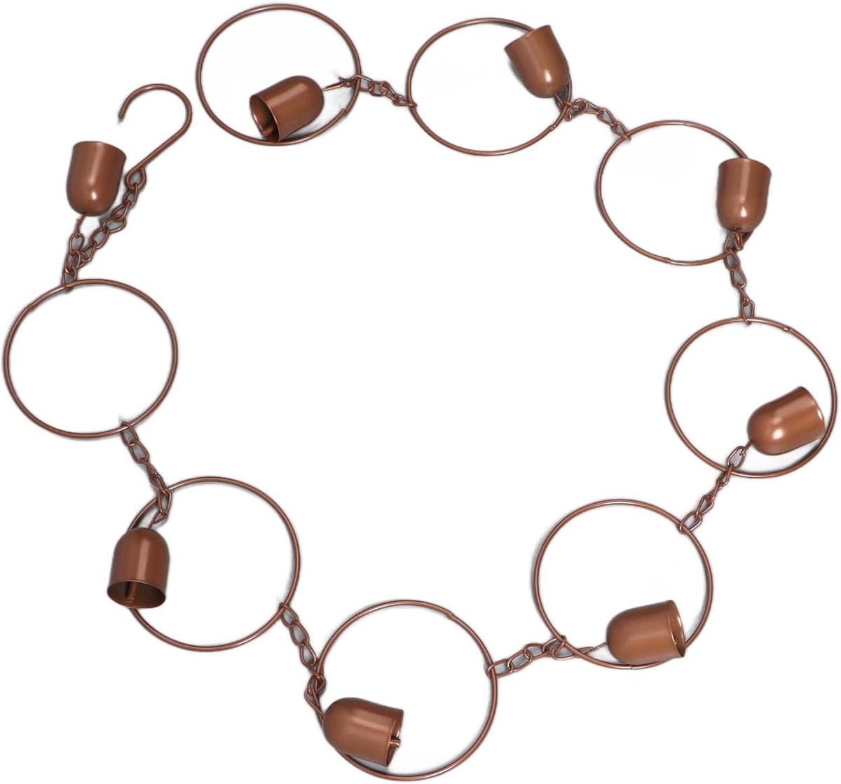 Regenketting Decoratief - Hangende Regenklok - Dakgoot Afvoer - Prachtig Geluid - 16 x 15 x 6 cm - Metaal