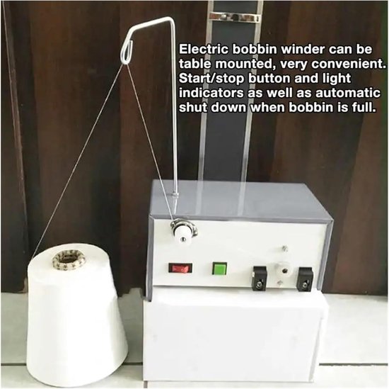 Automatische Spoelopwinder - Hoge Snelheid Machine - Spoelen Wind - Automatische Uitschakeling - 23 cm - Wit — afbeelding 2