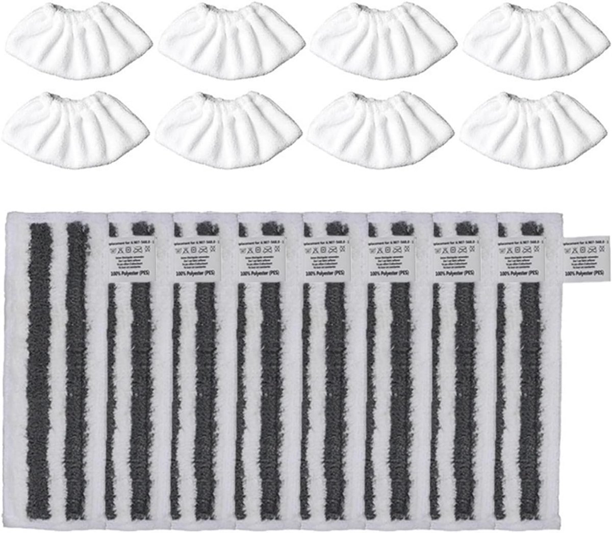 Stoomreiniger Doeken - Vervangende Pads - Vloeren Reinigen - Duurzaam Microvezel - Set van 9 - Universeel
