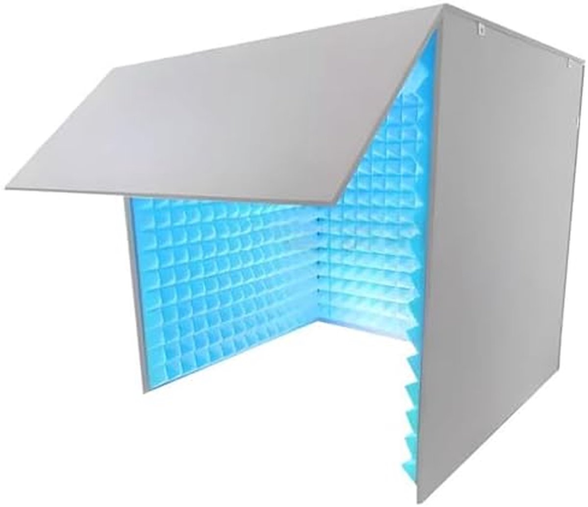Opvouwbare Vocale Stand - Geluidsisolatie Schild - Opnemen Zang - Ruimtebesparend Ontwerp - 80x80x80 cm - Blauw
