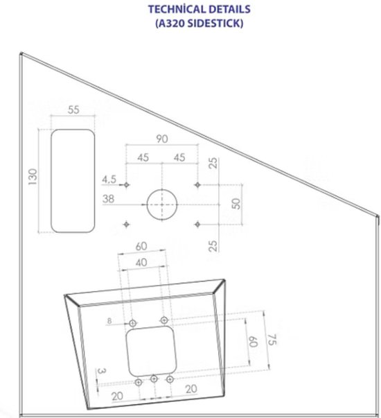 A320 Side Box Capt & FO — afbeelding 4