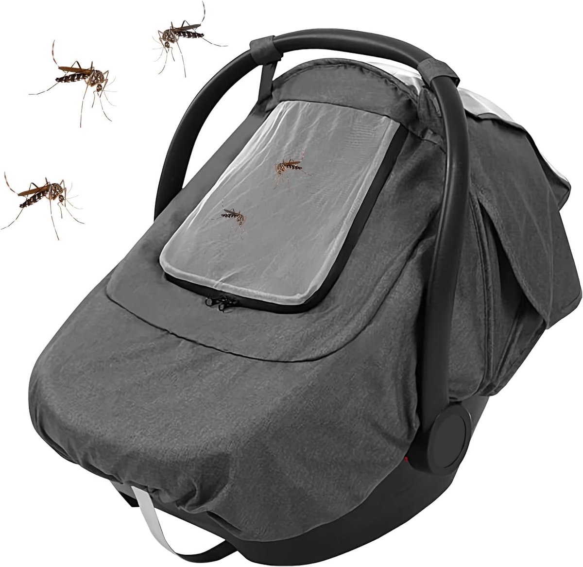 Baby autostoelhoes - Kinderwagen accessoire - Bescherming tegen weer - Ademende stof - 52x39x42 cm - Enkele Attribuut
