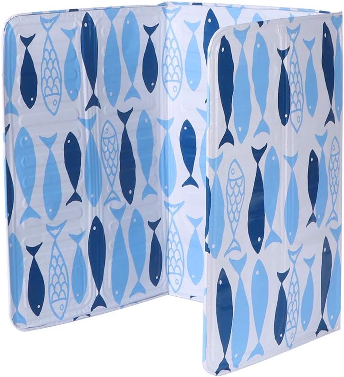 Aluminiumfolieplaat Spatbeschermer Keuken Koken Hittebestendig 82x39.5 cm Donkerblauwe vis