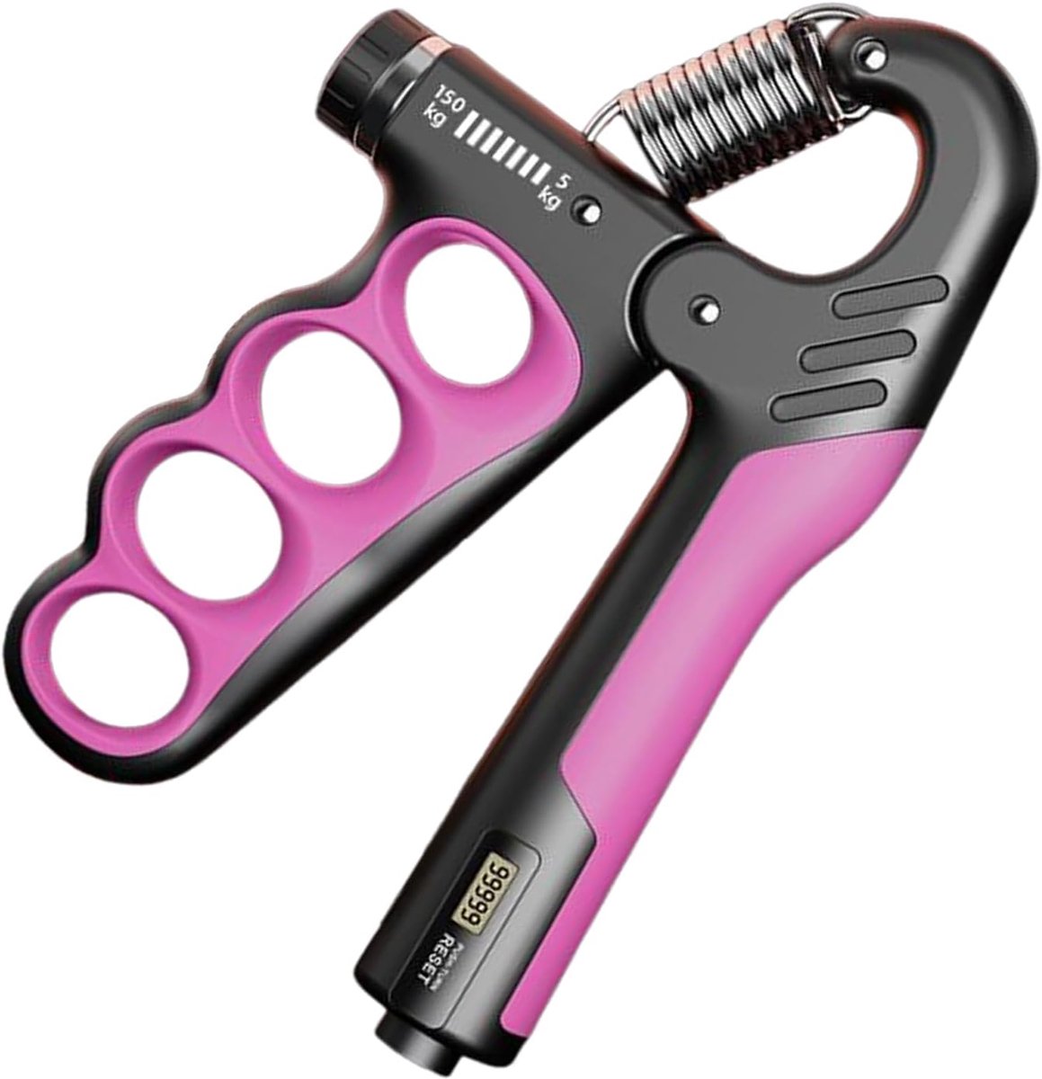 Onderarm Grijptrainer - Handtrainer Verstelbaar - Gripsterkte Opbouwen - Automatische Telfunctie - 5-150 kg - Lila