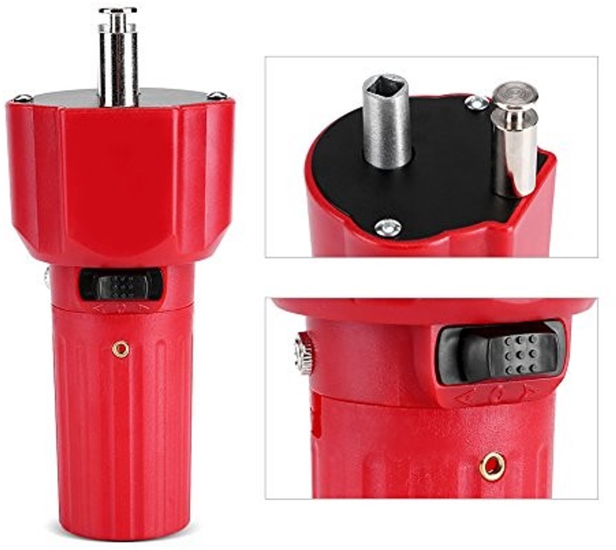Dailygoods - Elektrische Motor voor Barbecue - Draaiknop Grillspies - Rood - USB Aansluiting - Geschikt voor - 6,5 mm Gat