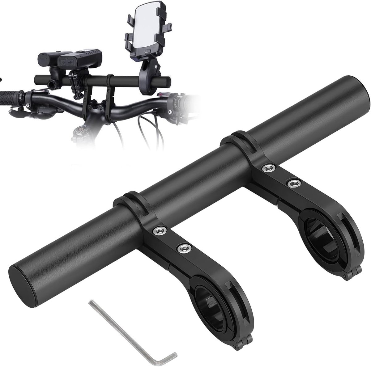Handlebar Extension van Aluminium Legering van 30 cm voor GPS, Camera, Fietsaccessoires en Meer