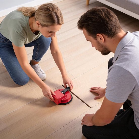 Voegen Reparatie Gereedschap - Vloer Herstel Tool - Vloeren Egaliseren - Stille Werking - 12 x 4 cm - Rood — afbeelding 5
