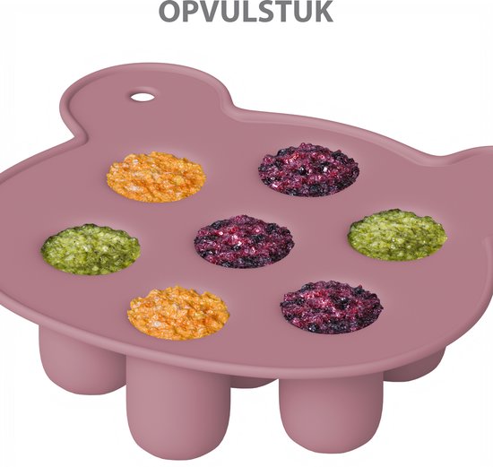 Liefjes & Co Fruitspeen & IJsblokjesvorm - Baby Speen met Bijtring - BPA-vrij Siliconen - 3 Speenmaten S/M/L - Pastelroze van Liefjes & Co — afbeelding 4