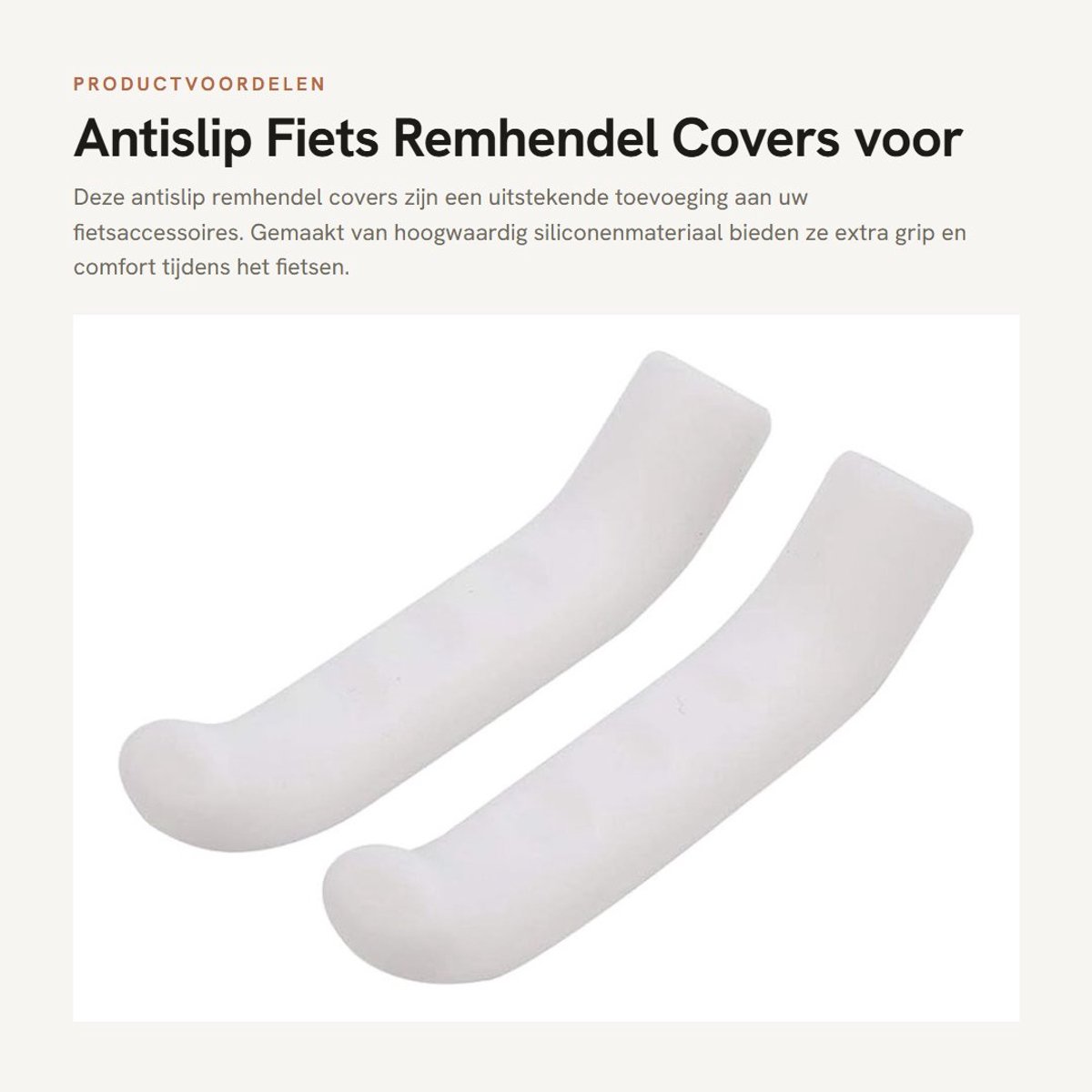 Remhendel Covers - Fietshandvat Beschermers - Comfortabel Fietsen - Waterdicht en Duurzaam - 75 mm Lengte - Wit