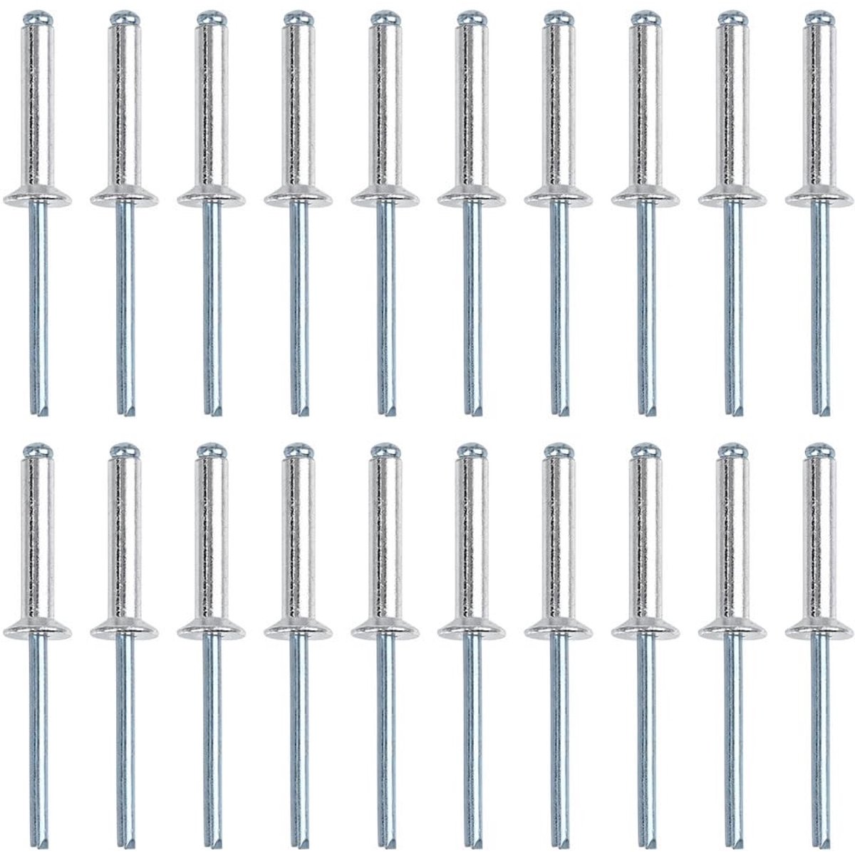 Dailygoods- Blindklinknagels 20 Stuks - Aluminium 5 x 25 mm - Klinknagels voor Leer - Holnieten - Klinknagel Tang - Gebruiksgereedschap voor Montage