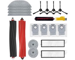 PromoHome Accessoires voor Roborock S8 MaxV Ultra - 19-delig: 1 set rolborstels, 2 filters, 4 zijborstels, 6 dweilen, 4 stofzakken, 1 reinigingsborstel