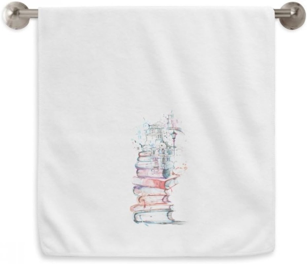 Handdoek - Wasdoek - Badkamer Decoratie - Full color print - 13 x 29 Inch - Wit