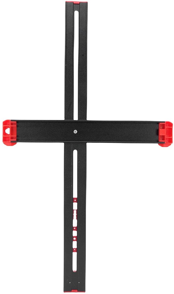 Glijdende T-vierkante Liniaal - Verstelbare Boor Mal - Houtbewerking Installatie - 4-in-1 Gereedschap - 60 Cm - Zilver
