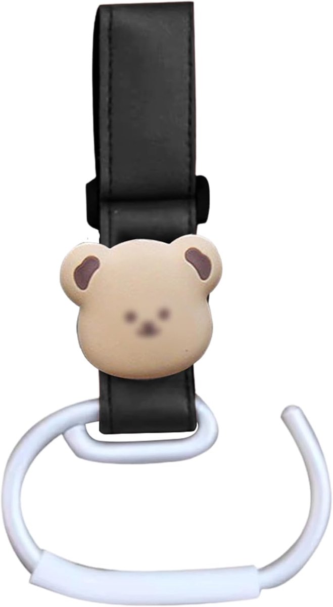 Kinderwagen Haken - Dieren Ontwerp - Organiseren Onderweg - Zware Kwaliteit - 8 x 8.79 x 3.3 cm - Zwart