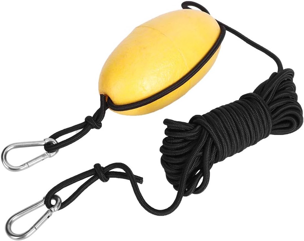 Zeeanker - Draagbaar anker - Boot stabiliseren - Versterkt PVC - 98m kabel - Zwart