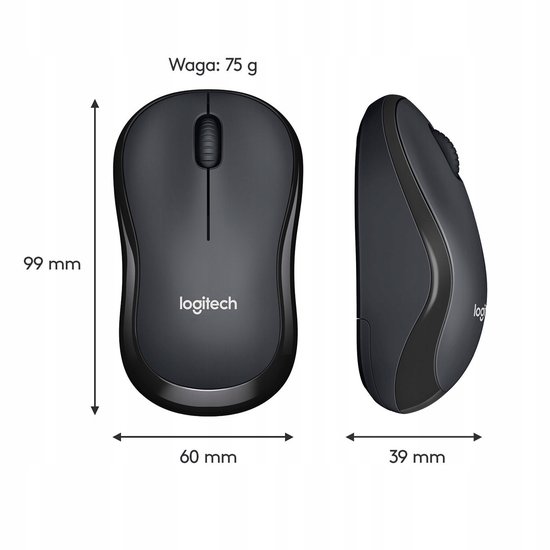 Logitech M220 Silent - Draadloze Muis - Grijs