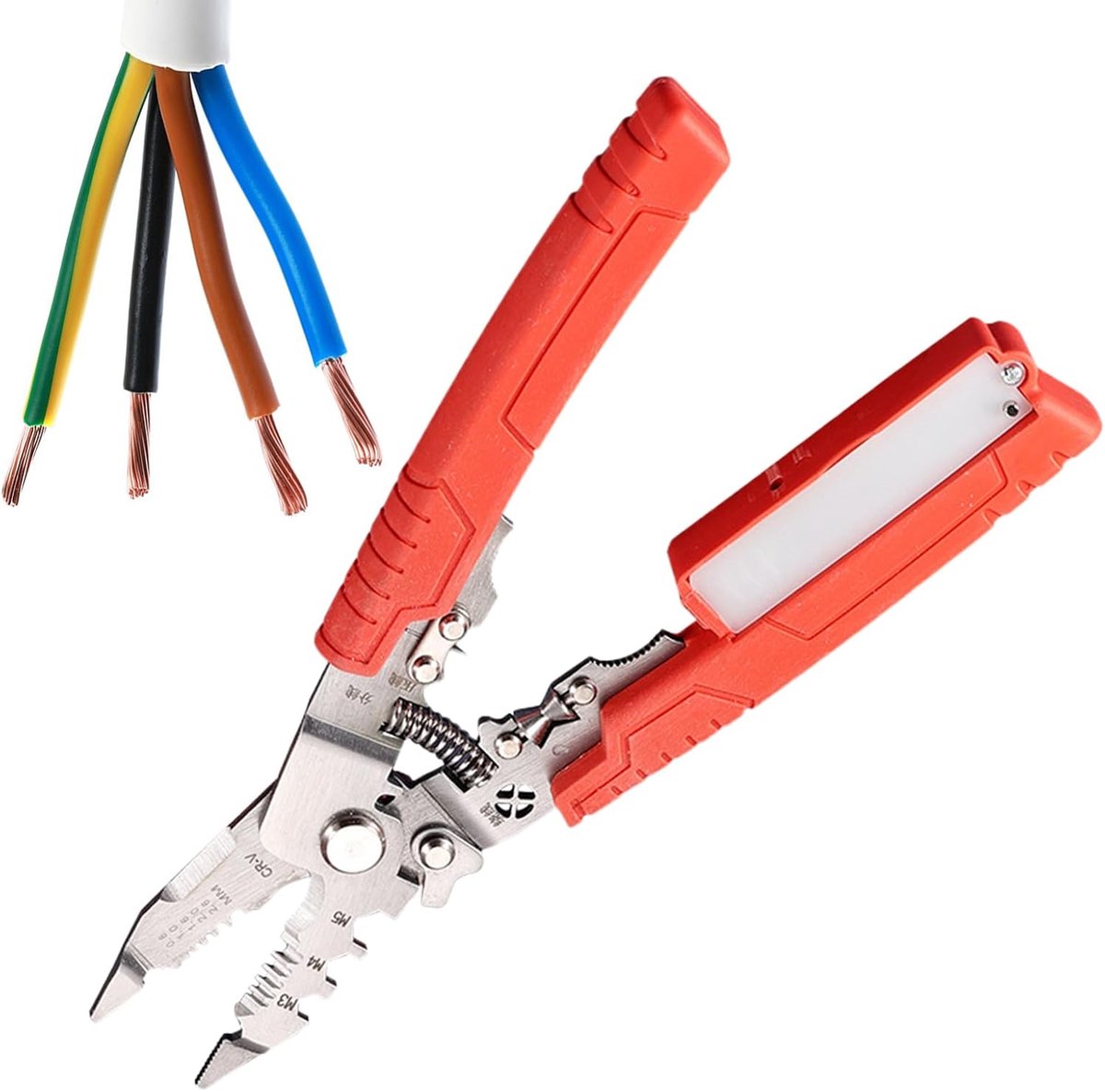 Elektrische Bedradingsstripper - Krimptang Striptang - Draadwerk Elektricien - Met Spanningsdetector - 213 cm Lengte - Niet gespecificeerd