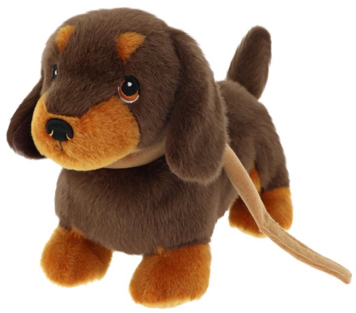 Keel Toys Puppy Love in lead Teckel - 23 cm - Dieren knuffelbeesten