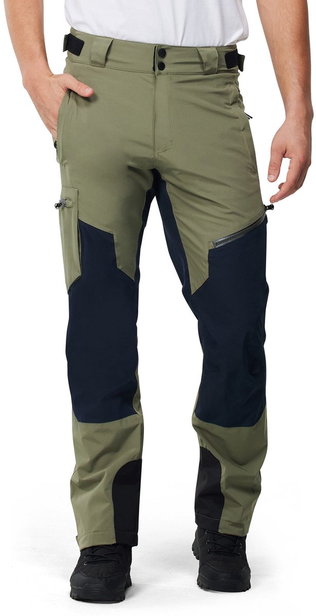 OLOEY Waterdichte trekkingbroek heren comfortabele wandelbroek met stretch Groen