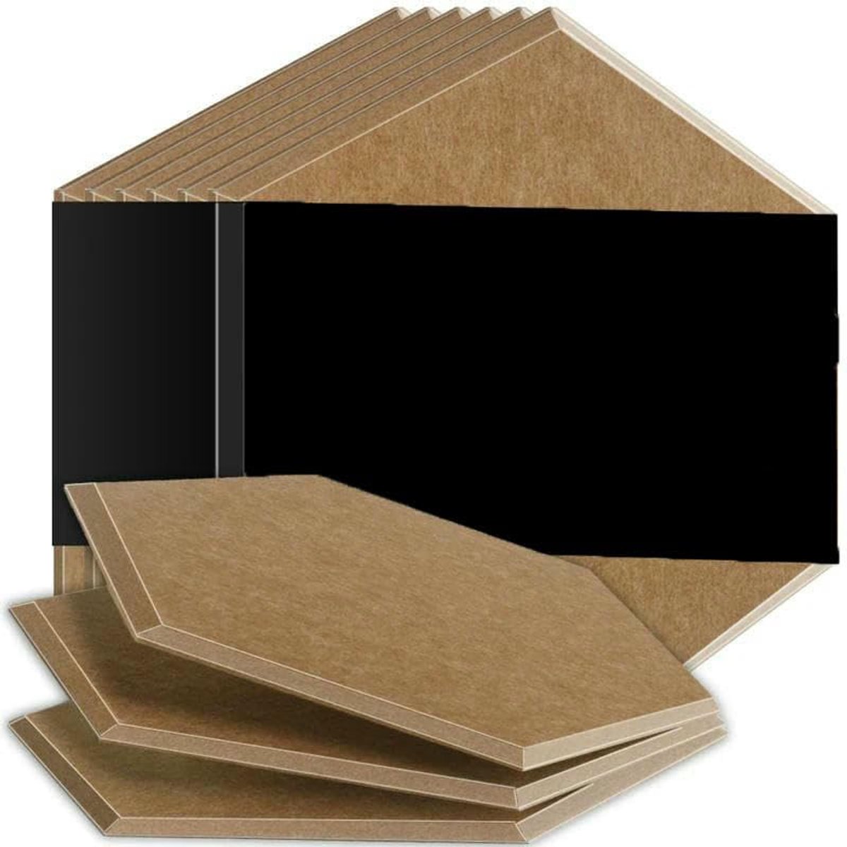 Geluidsisolatie Panelen - Akoestische Tegels - Studio Geluid - Hoge Dichtheid - 30x26 cm - Bruin