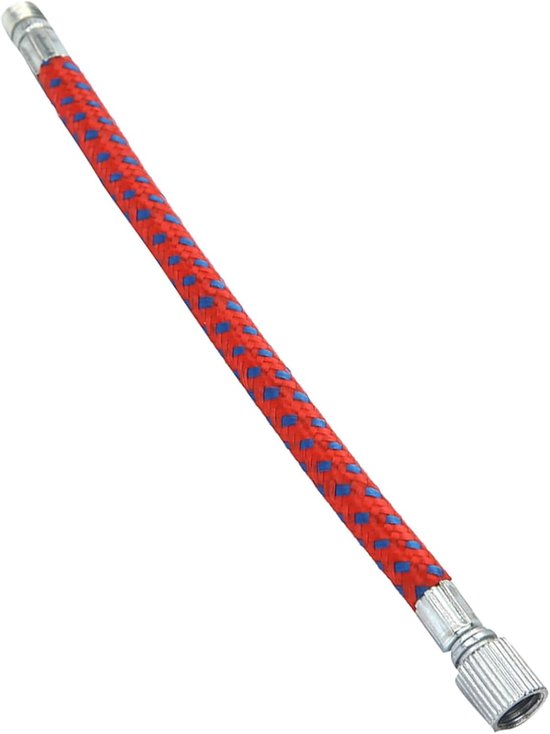 Fietspomp slang - Pompslang fiets - Banden oppompen - Flexibele aluminium slang - 16.5 cm - Zilver — afbeelding 2