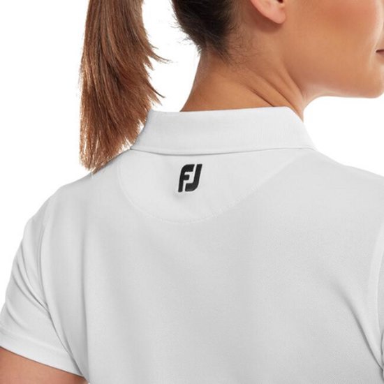Footjoy Stretch Pique Poloshirt 88493 Dames Wit - Maat L van Footjoy — afbeelding 4