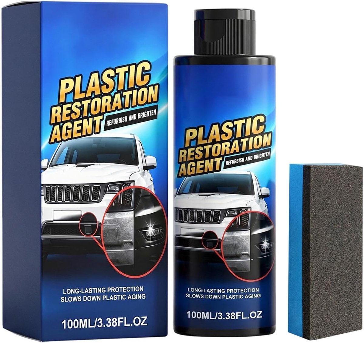 Auto Trim Restaurator - Krasverwijderaar Interieur - Voertuig Onderhoud - Herstelt Donkere Kleur - 100 ml - Zwart