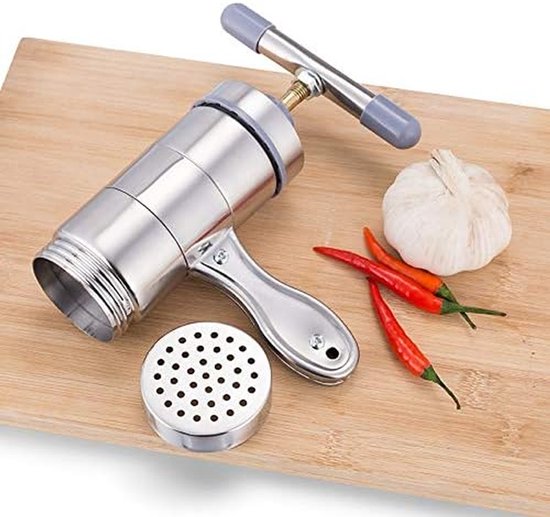 Pastamachine Handmatig - Noedelmaker Keuken - Zelf Pasta Maken - Roestvrij Staal - Huishoudelijk - Zilverkleurig — afbeelding 2