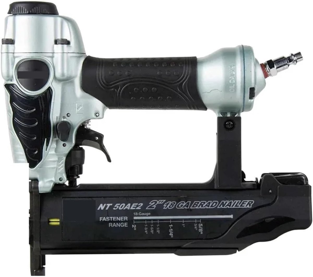 Afwerkspijkermachine - Lucht nietmachine - Meubelconstructie - No-mar tip - 2 inch - Zwart