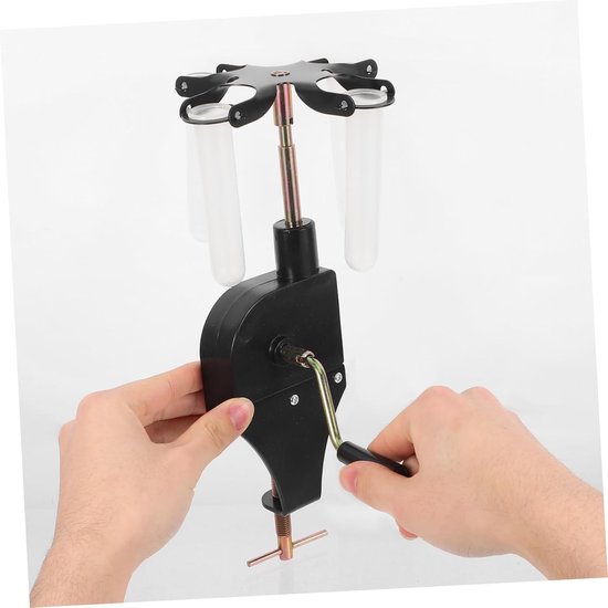 Handmatige Centrifuge - Laboratorium Apparaat - Mengsels Scheiden - Draaihendel Bediening - 30 x 15 x 15 cm - Zwart — afbeelding 2