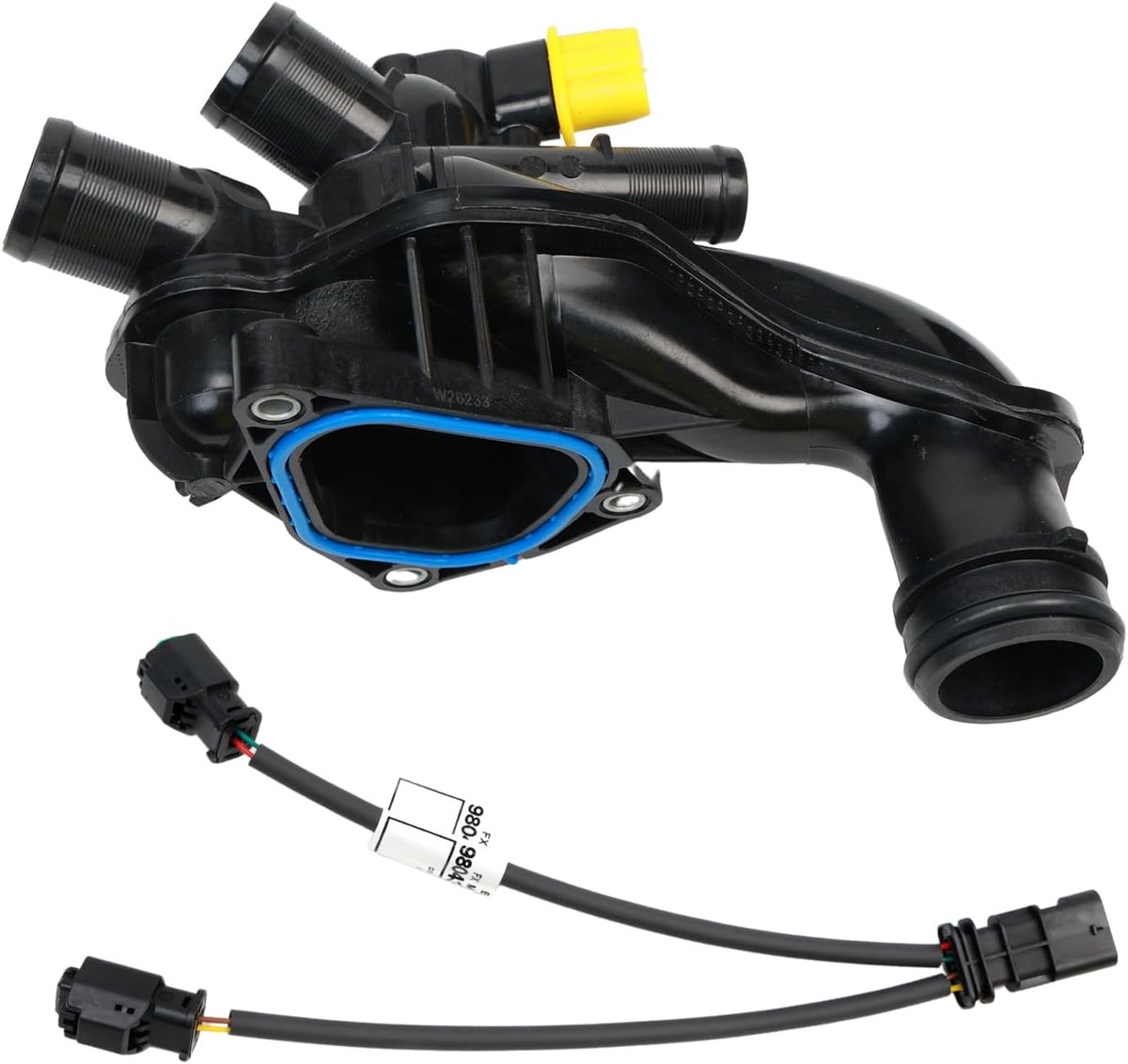 Thermostaat met behuizing - Koelsysteem onderdeel - Motor koeling - OEM kwaliteit - 25 x 15 x 14 cm - Zwart