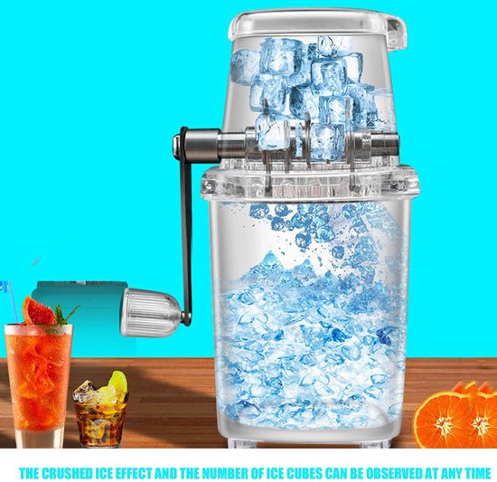 Dailygoods - Handgebogen Ijsbreker - Multifunctionele Ijsmachine - Draagbaar en Roestvrijstaal - Transparant - IJsblokjesmaker - Geschikt voor Thuiske van Dailygoods — afbeelding 5