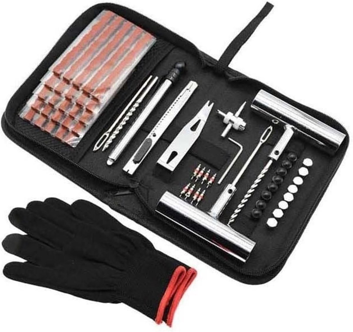 VHV - Fietsband Reparatieset - 62-delige plugset voor lekke band - Compact voor onderweg