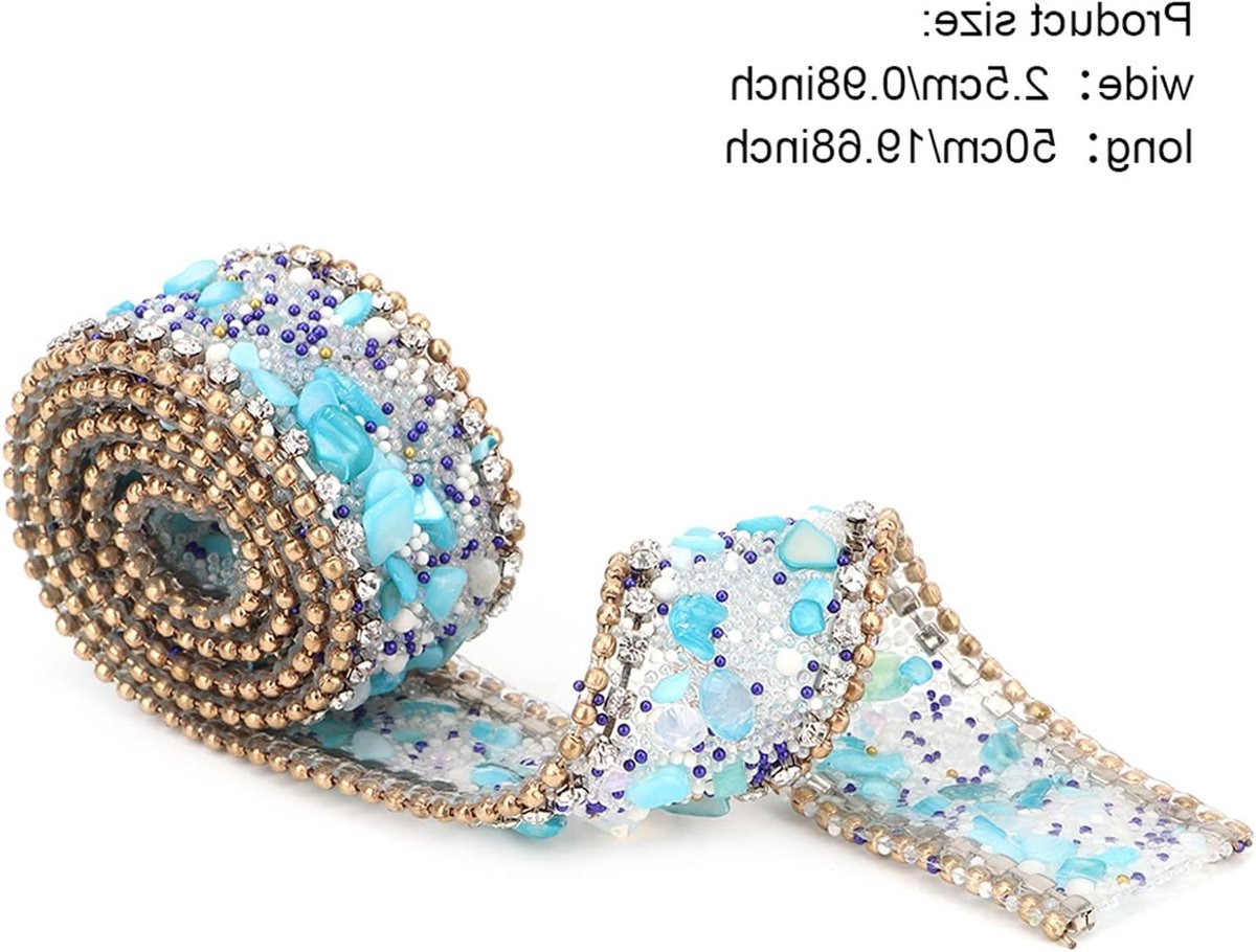 Elegante 2.5cm Crystal Rhinestone Band voor DIY Bruiloft Decoratie en Bloemstukken - Kunstmatige Diamant Mesh Wrap en Trim Banding