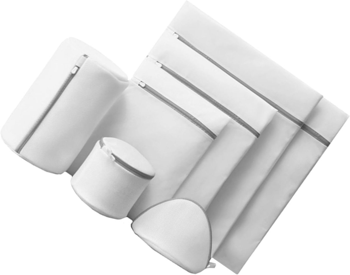 Wassen Zakken - Kleding Netten - Beschermend Wassen - Set van Zeven - 60x60CM - Wit