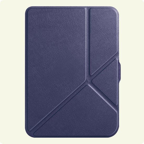 Hoes Geschikt voor Kobo Nia - E-reader Bescherm Hoesje Case Sleep Cover Trifold - Hoes Geschikt voor Kobo Nia Hoesje - Donkerblauw — afbeelding 5
