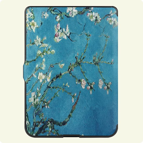 Hoes Geschikt voor Kobo Nia - E-reader Bescherm Hoesje Case Sleep Cover Trifold - Hoes Geschikt voor Kobo Nia Hoesje - Bloesem — afbeelding 4