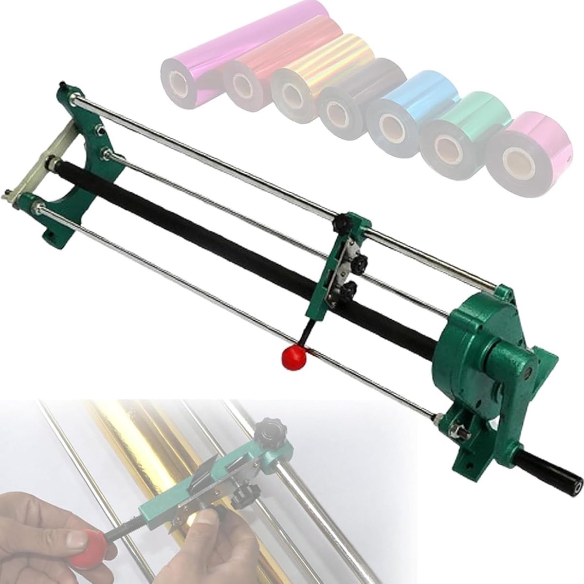 Folie papiersnijder - Snijmachine rollen - Warm stampen snijden - Handmatige bediening - Tot 70 cm - Zwart