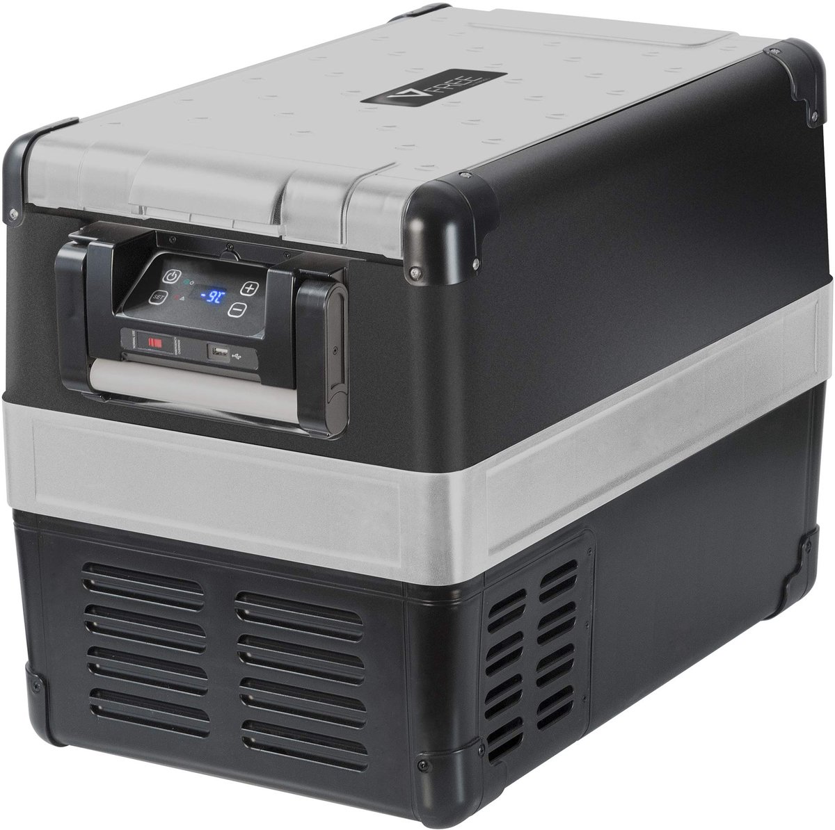 SnelShoppen - Vitrifrigo VF35P Koelbox 35L Lichtgrijs/Donkergrijs - Energie-efficiëntieklasse A++ - Ideaal voor Camping, Feesten en Tuin