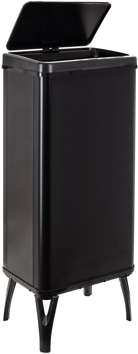 SnelShoppen - Intelligente Vuilnisemmer 60L met Automatisch Openen en Handmatig Contact - 35,5 x 26 x 95,5 cm - Zwart - Ideaal voor Keuken en Huishoud