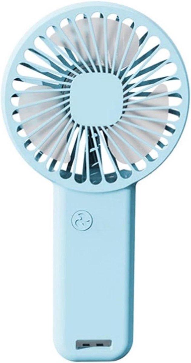 Draagbare USB Ventilator - Mini Koeler - Persoonlijke Verkoeling - Stil Ontwerp - 10x10x10 mm - Blauw