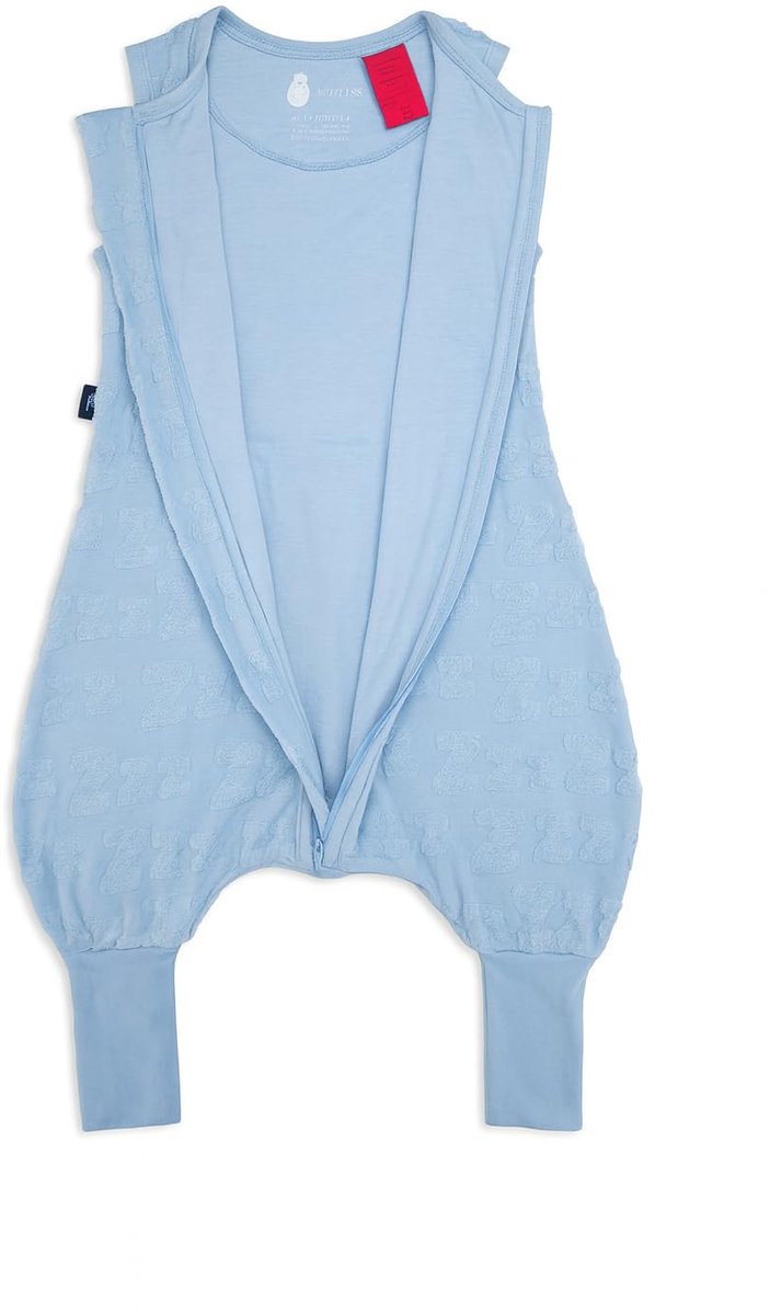 SnelShoppen - BabyBliss BlissJump Babyslaapzak met Voetjes 1.0 TOG - Biologisch Katoen - 6 Maanden tot 5 Jaar - Dreamy Zzz Ciel - Perfect voor een Com