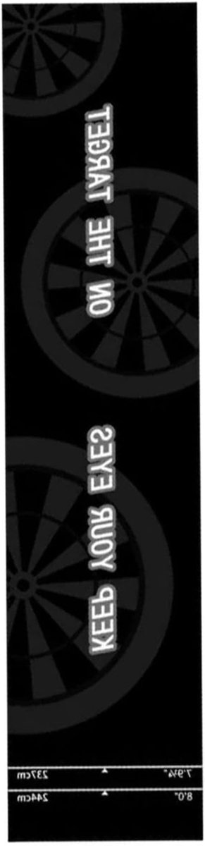 Dartmat - Werpmat Vloerbeschermer - Training en Spel - Antislip Noppenonderkant - 300 x 33 cm - Grijs