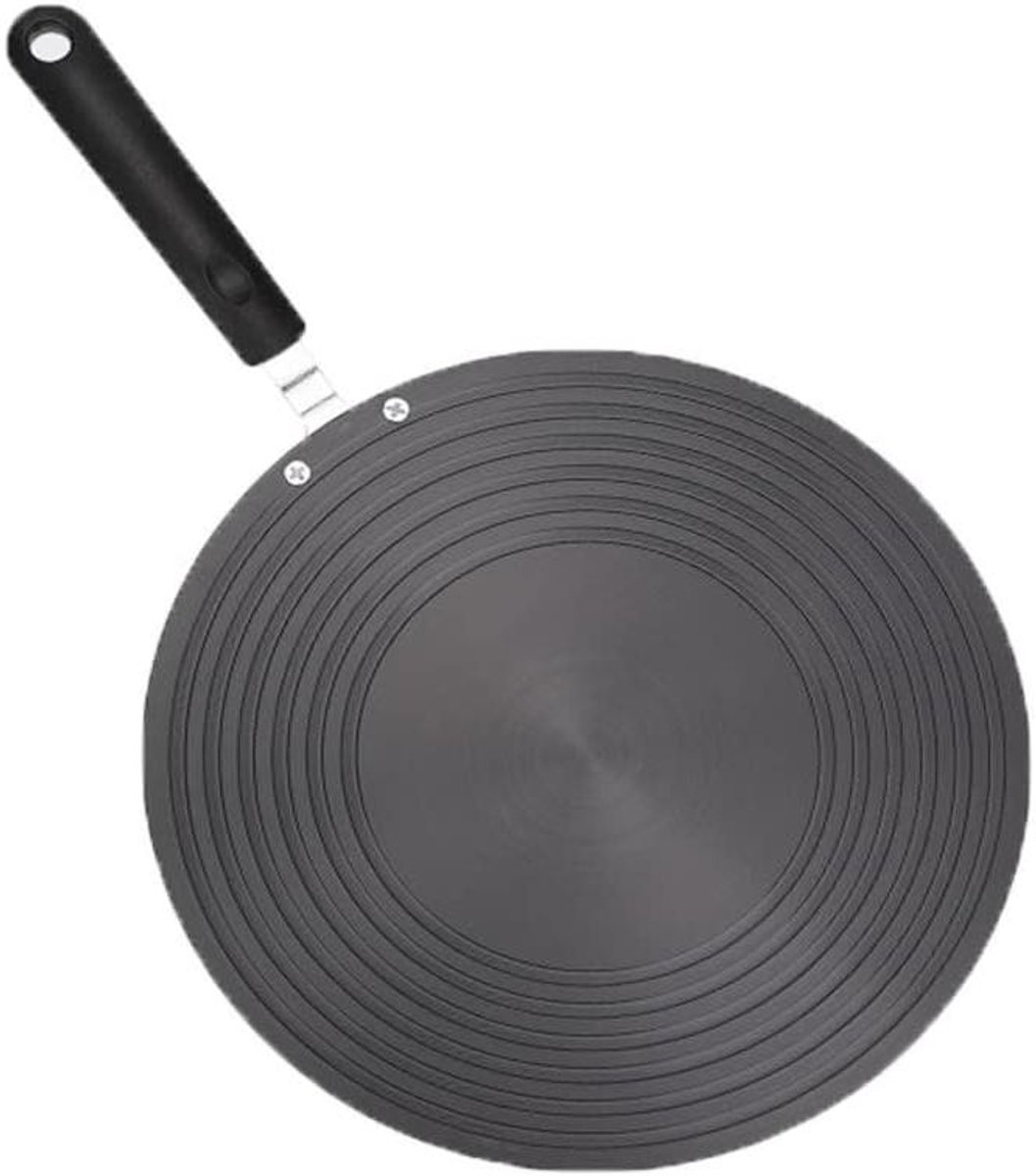 Warmte Diffusor Plaat - Hitte Verspreider - Gelijkmatig Koken - Met Handvat - 24 cm Diameter - Zilverkleurig