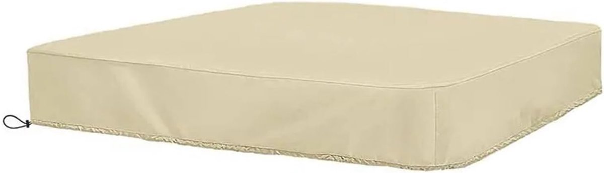 Zandbakdeksel Vierkant - Zandbakhoes Zandbakbeschermer - Zandbak Afdekken - Stof- en Waterdicht - 200x200x20cm - Beige